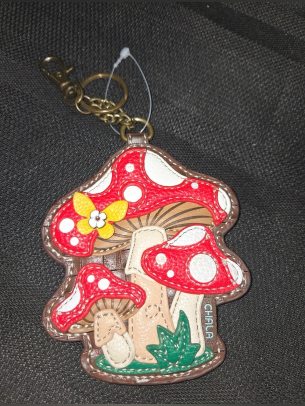 Chala Mushrooms Bag Charm-Key Fob / Coin Purse